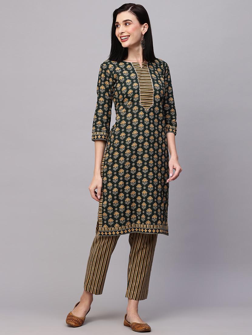 floral kurta pant set - 20410971 - Standard Image - 2