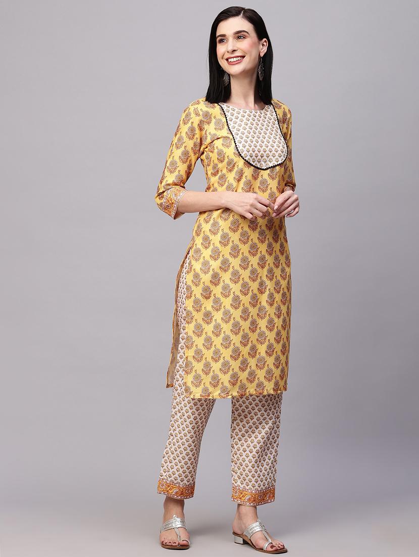 floral kurta pant set - 20410973 - Standard Image - 2