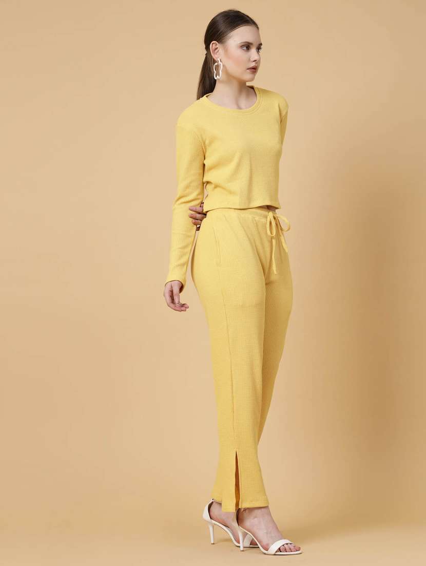 women solid co-ords set - 20411054 -  Standard Image - 2