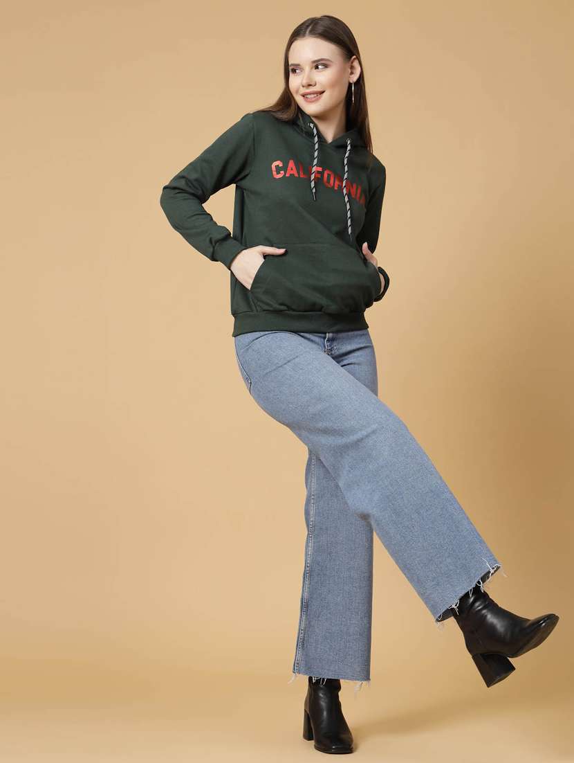 women chest print hooded sweatshirt - 20411163 -  Standard Image - 7