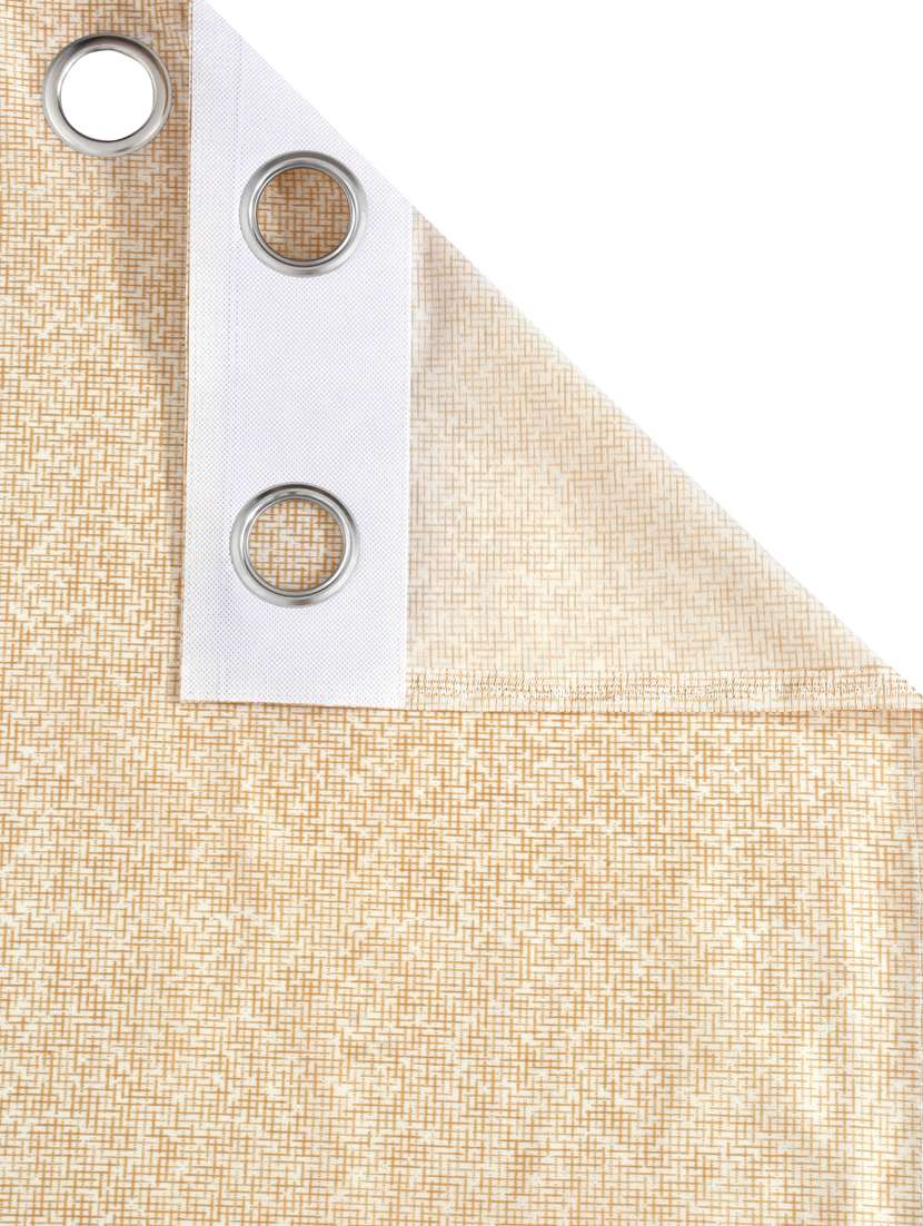 home sizzler 2 pieces digital print eyelet polyester door curtains - 7 feet, brown - 20412603 - Standard Image - 2