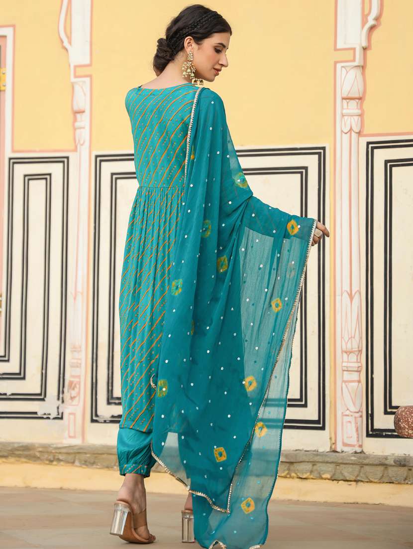 leheriya kurta salwar with dupatta - 20412722 -  Standard Image - 2