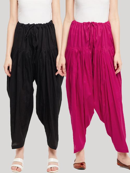 women pack of 2 solid salwars - 20412935 - Standard Image - 0