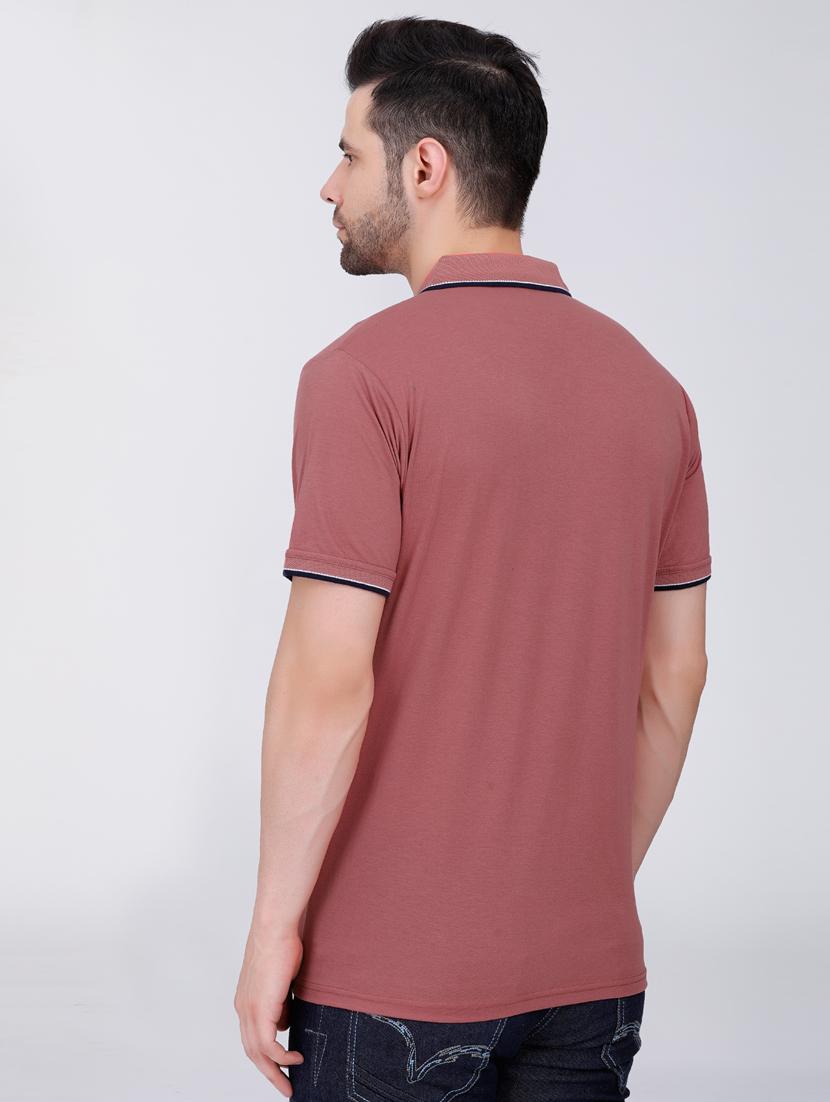 men plain short sleeve polo t-shirt - 20412964 - Standard Image - 2