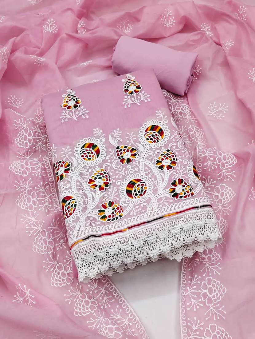 women embroidered unstitched suit set
