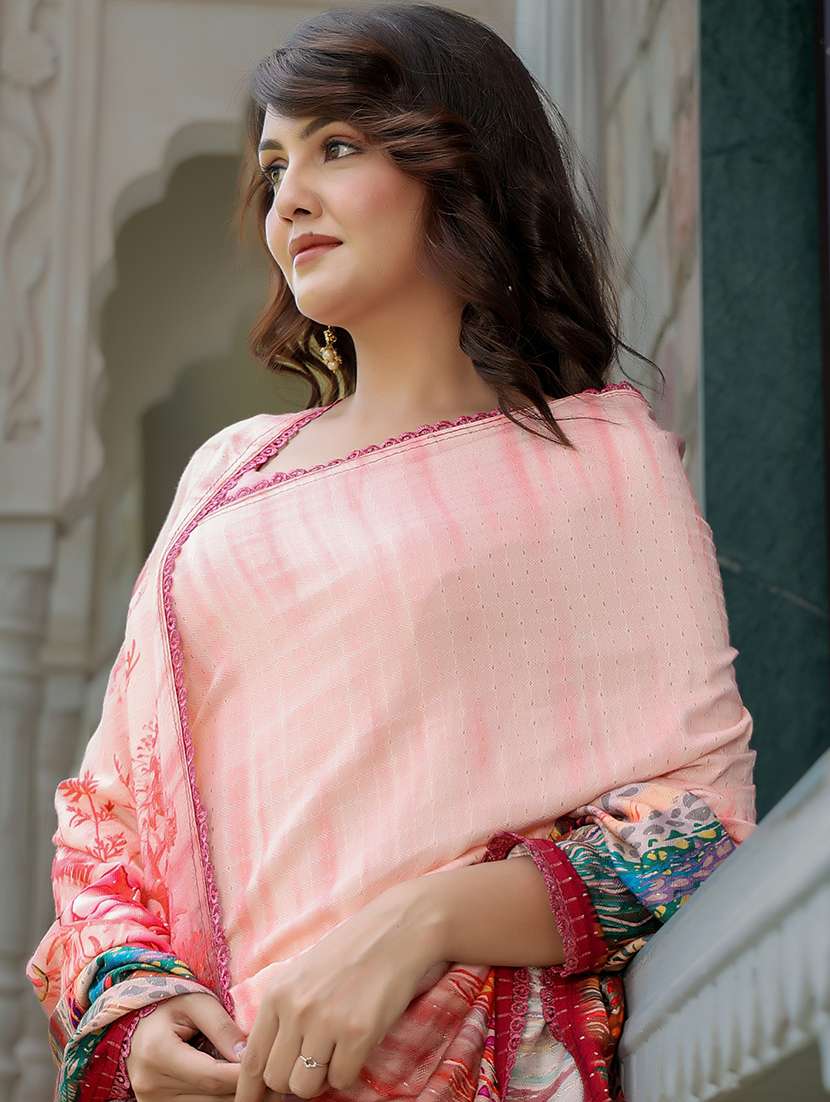 women's floral peach colored saree - 20413826 -  Standard Image - 2