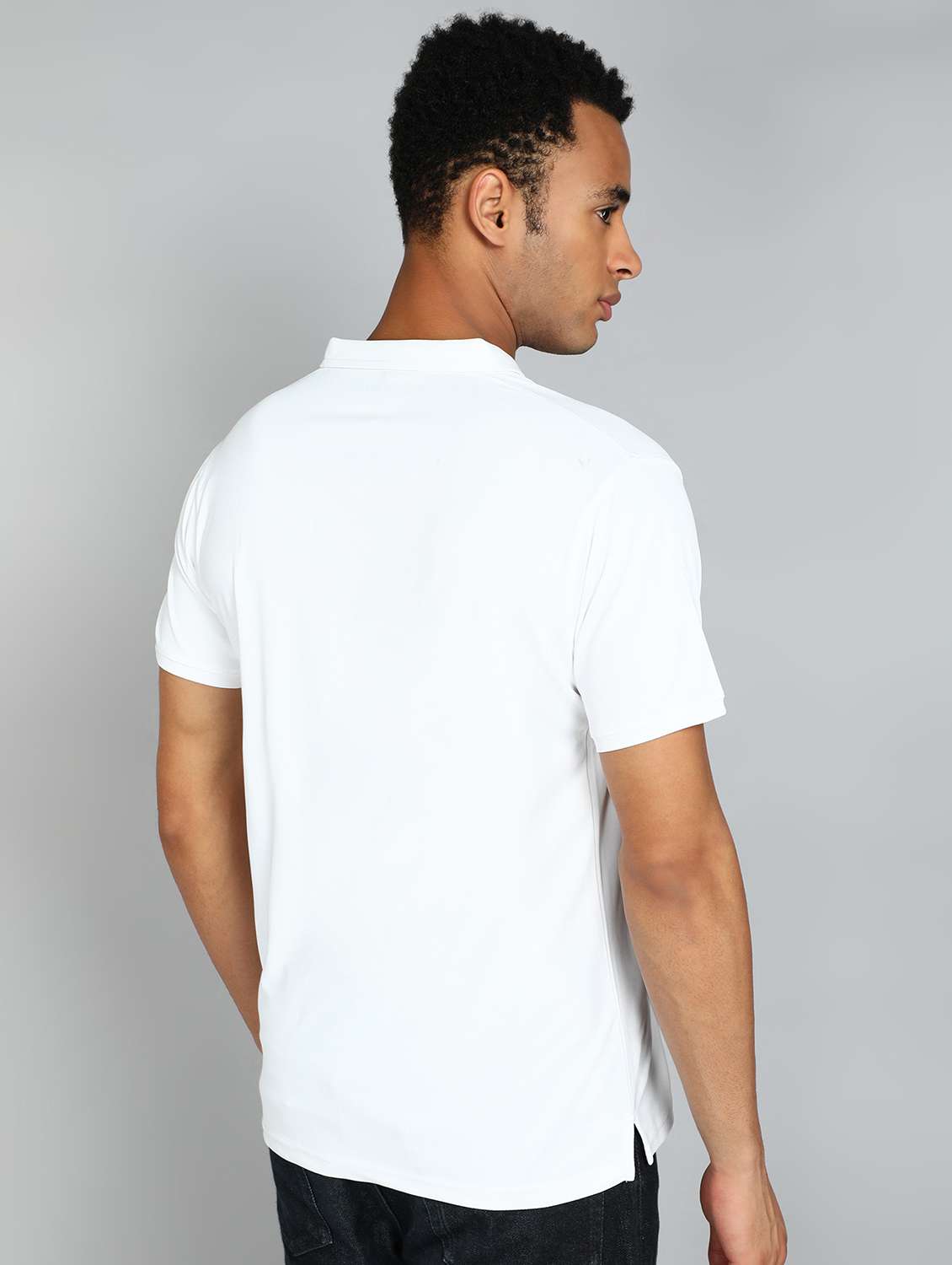 men solid cotton polo t-shirt - 20413928 -  Standard Image - 2