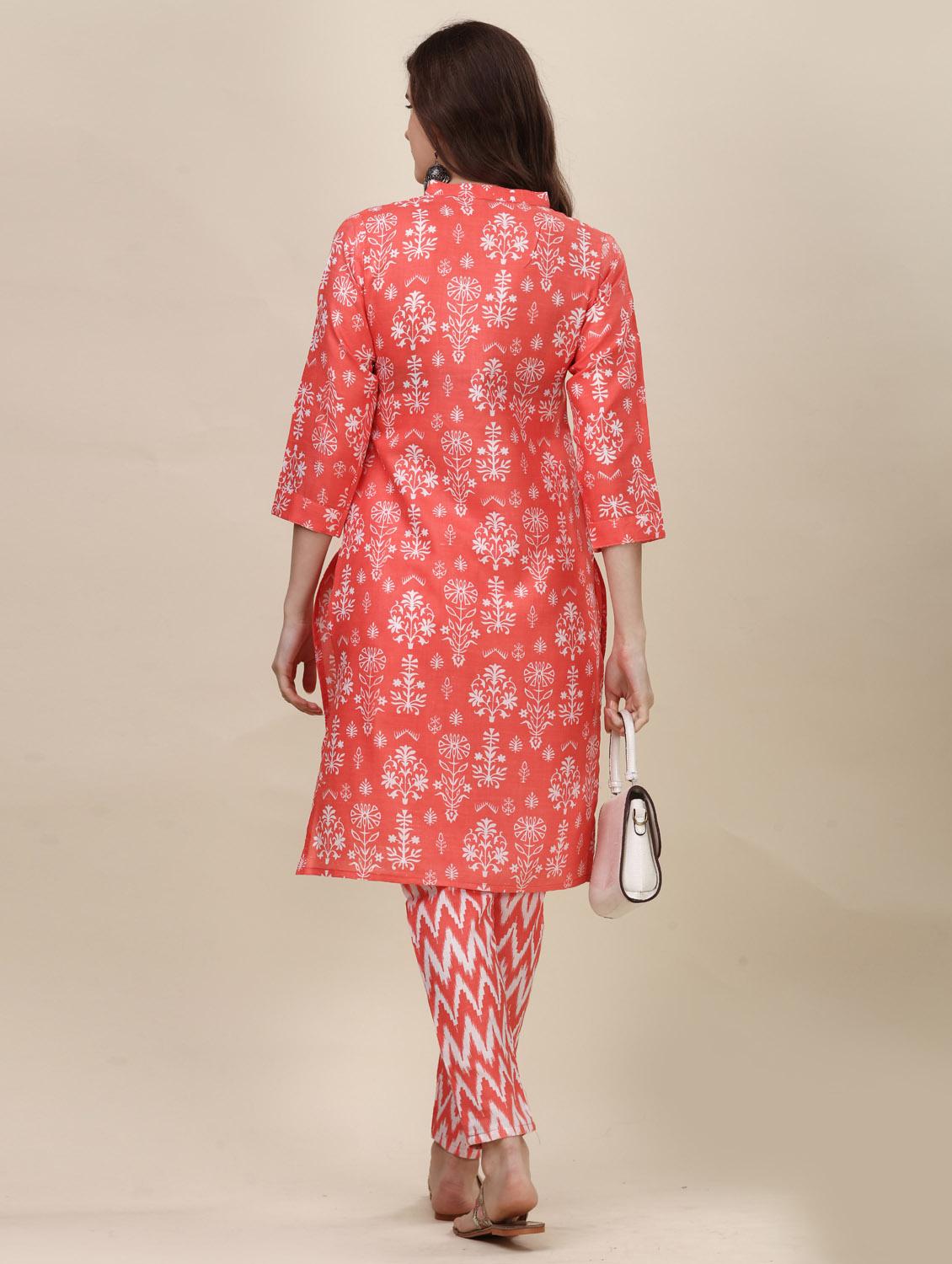 block print kurta pant set - 20415166 - Standard Image - 2