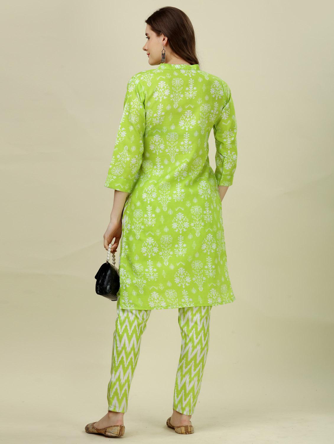 block print kurta pant set - 20415168 - Standard Image - 2