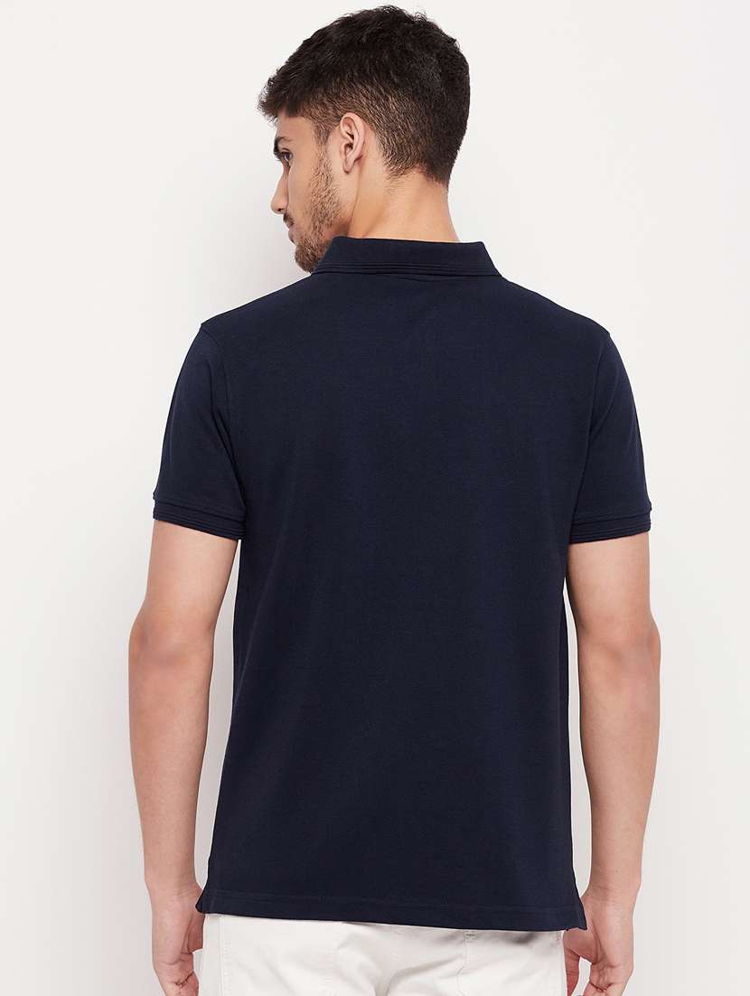 men solid cotton polo t-shirt - 20416350 - Standard Image - 2