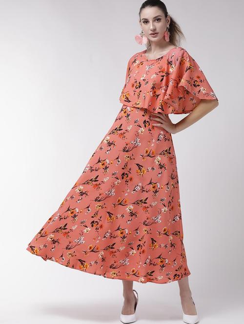 orange floral maxi dress - 20417089 -  Standard Image - 0