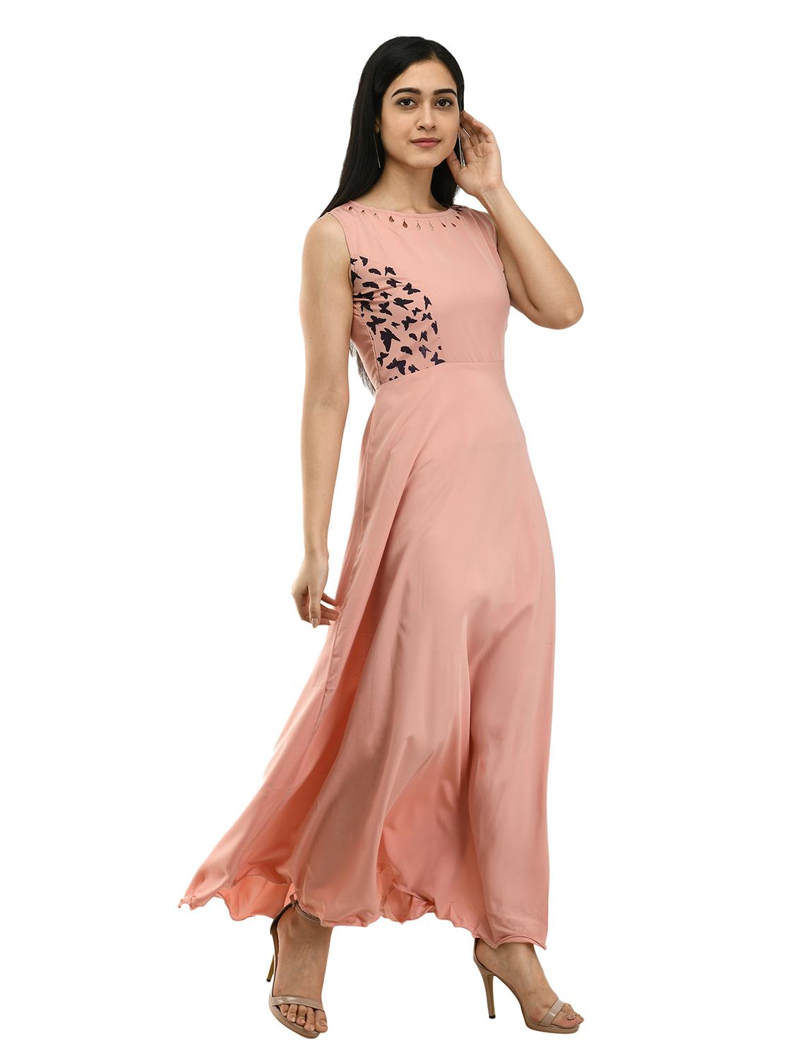 peach graphic print maxi dress - 20417113 - Standard Image - 2