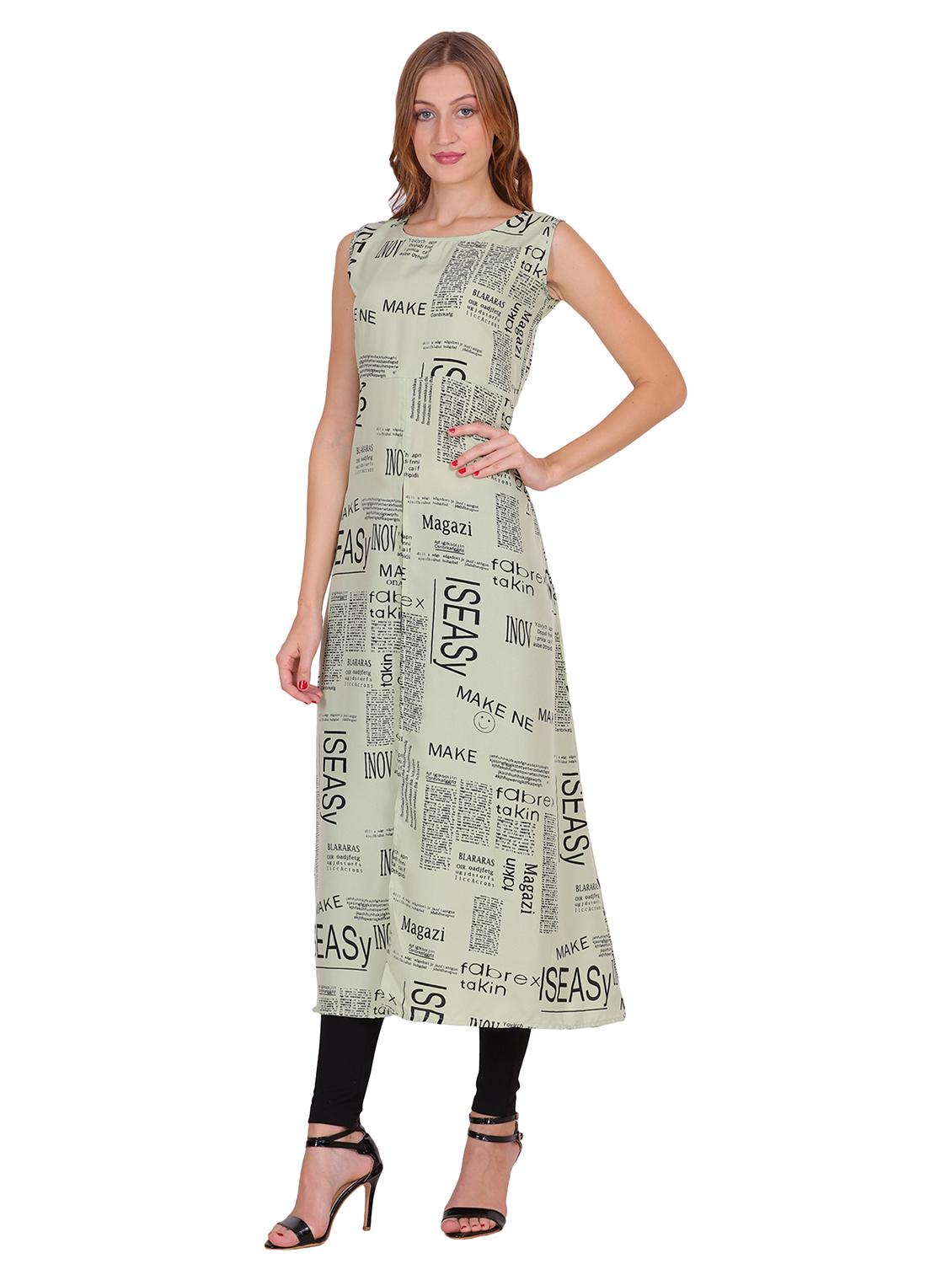 green typographic a-line tunic - 20417135 - Standard Image - 2