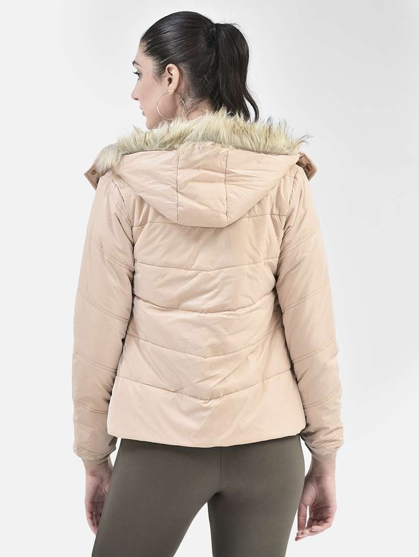 women solid long sleeve quilted jacket  - 20417184 -  Standard Image - 2