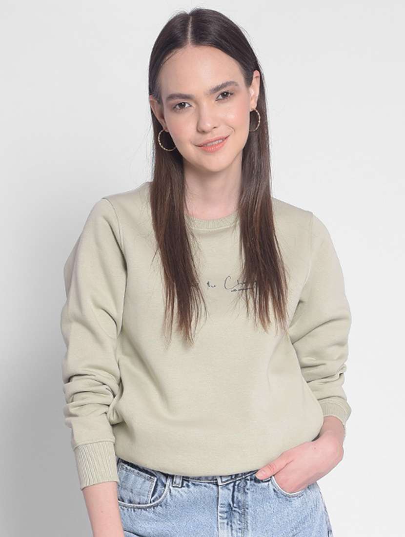 women's chest print sweatshirt