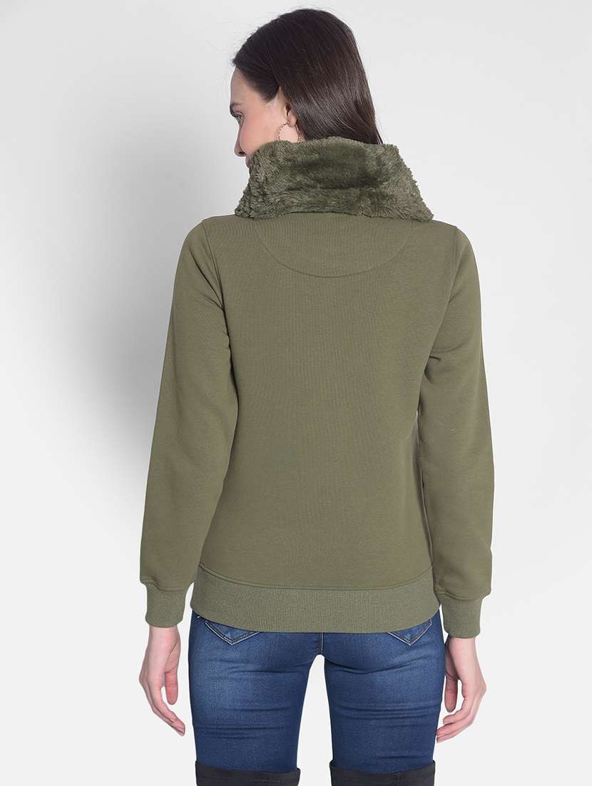 women's front print long sleeve sweatshirt - 20417277 -  Standard Image - 2