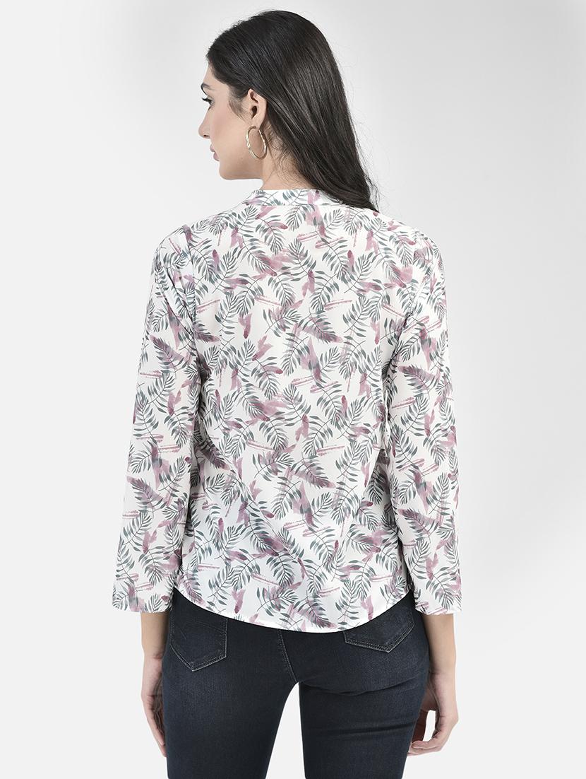 white printed regular tunic - 20417298 - Standard Image - 2