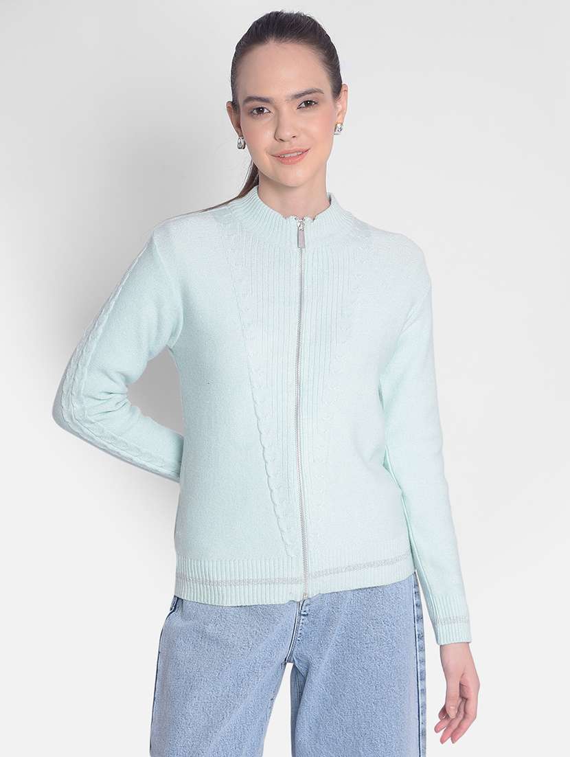 women's purist blue viscose cardigan