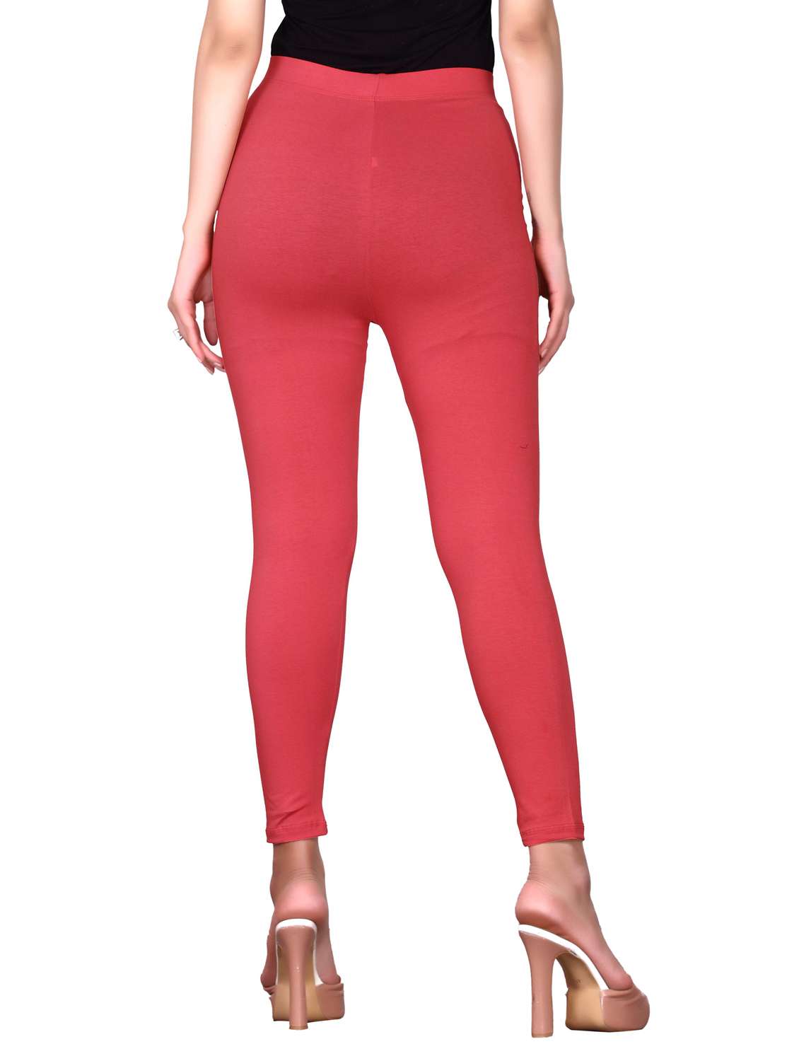 women red solid legging - 20417530 -  Standard Image - 2
