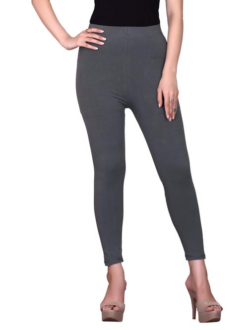 women grey solid legging - 20417539 -  Standard Image - 0