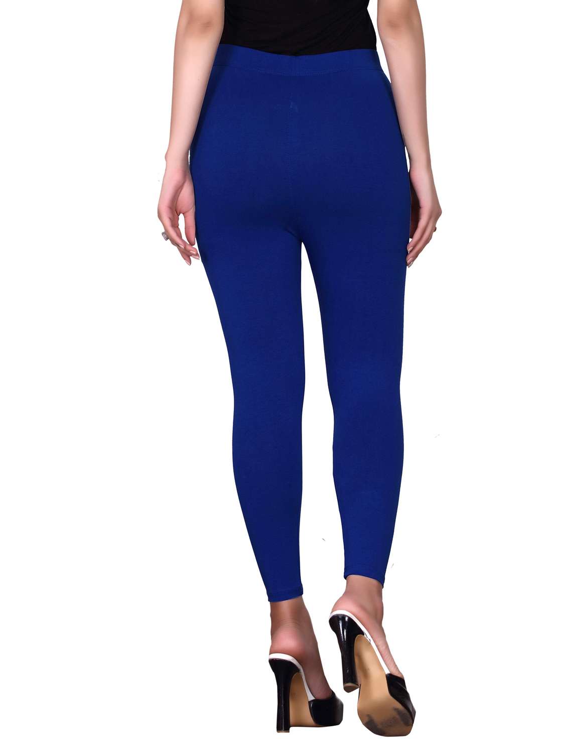women blue solid legging - 20417540 -  Standard Image - 2