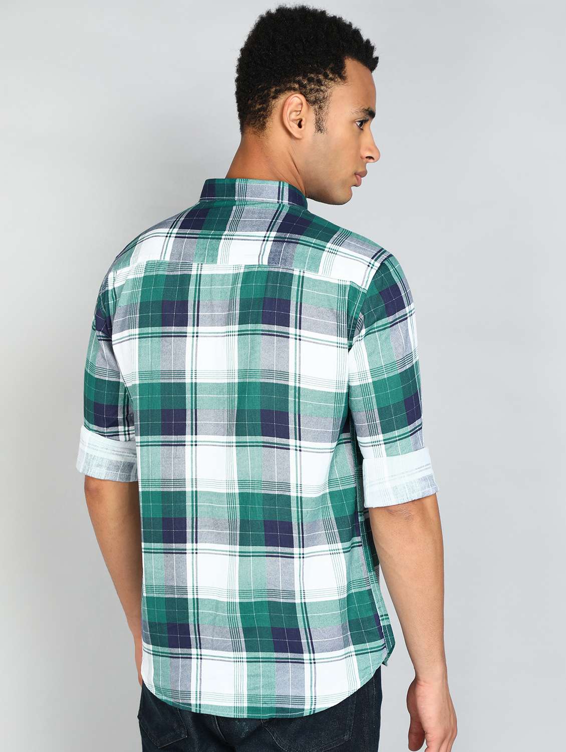 teal cotton casual shirt - 20417791 -  Standard Image - 2