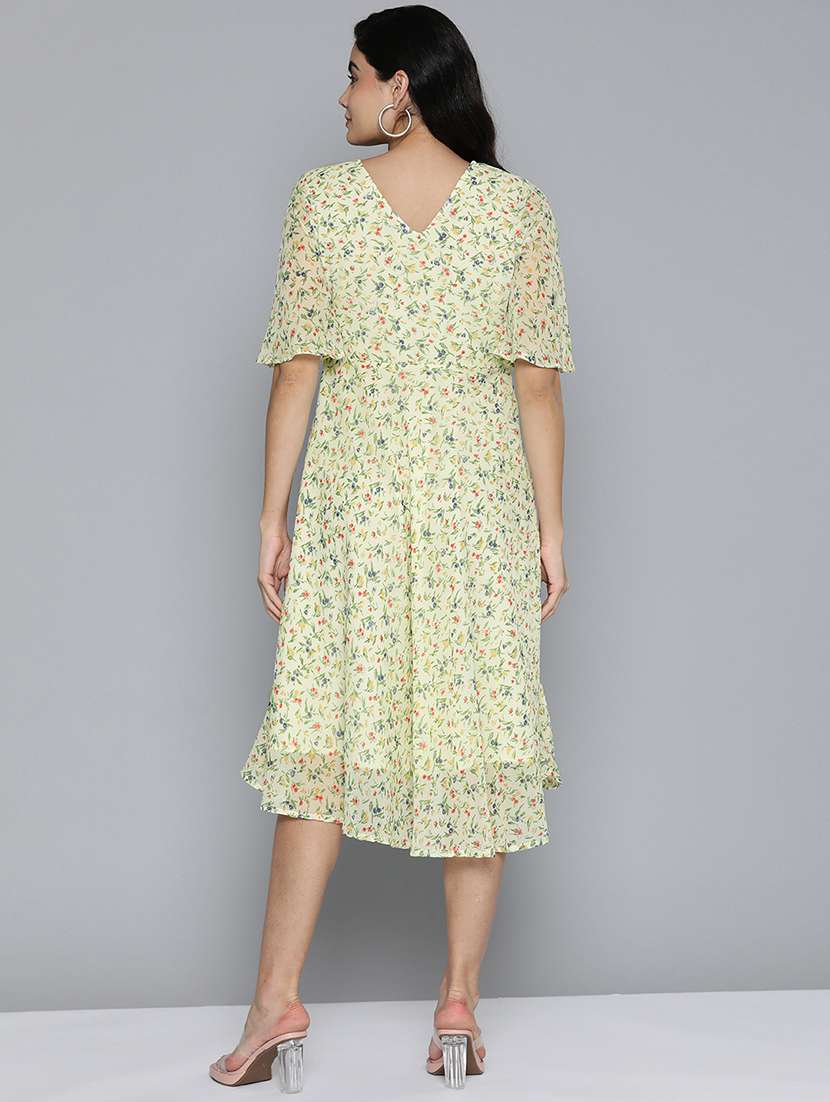 lemon sherbet floral print a-line  dress - 20418818 -  Standard Image - 2