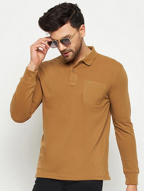 men brown regular fit polo t-shirt - 20418924 - Standard Image - 0