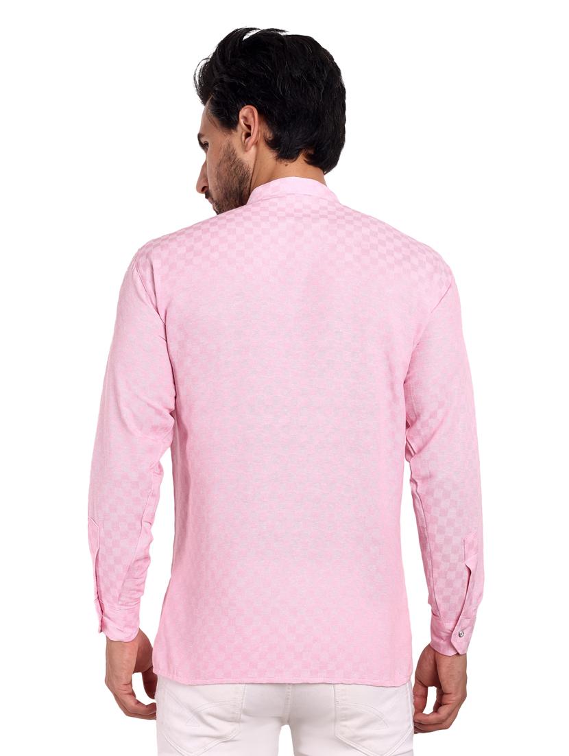 men self design cotton short kurta - 20418931 - Standard Image - 2