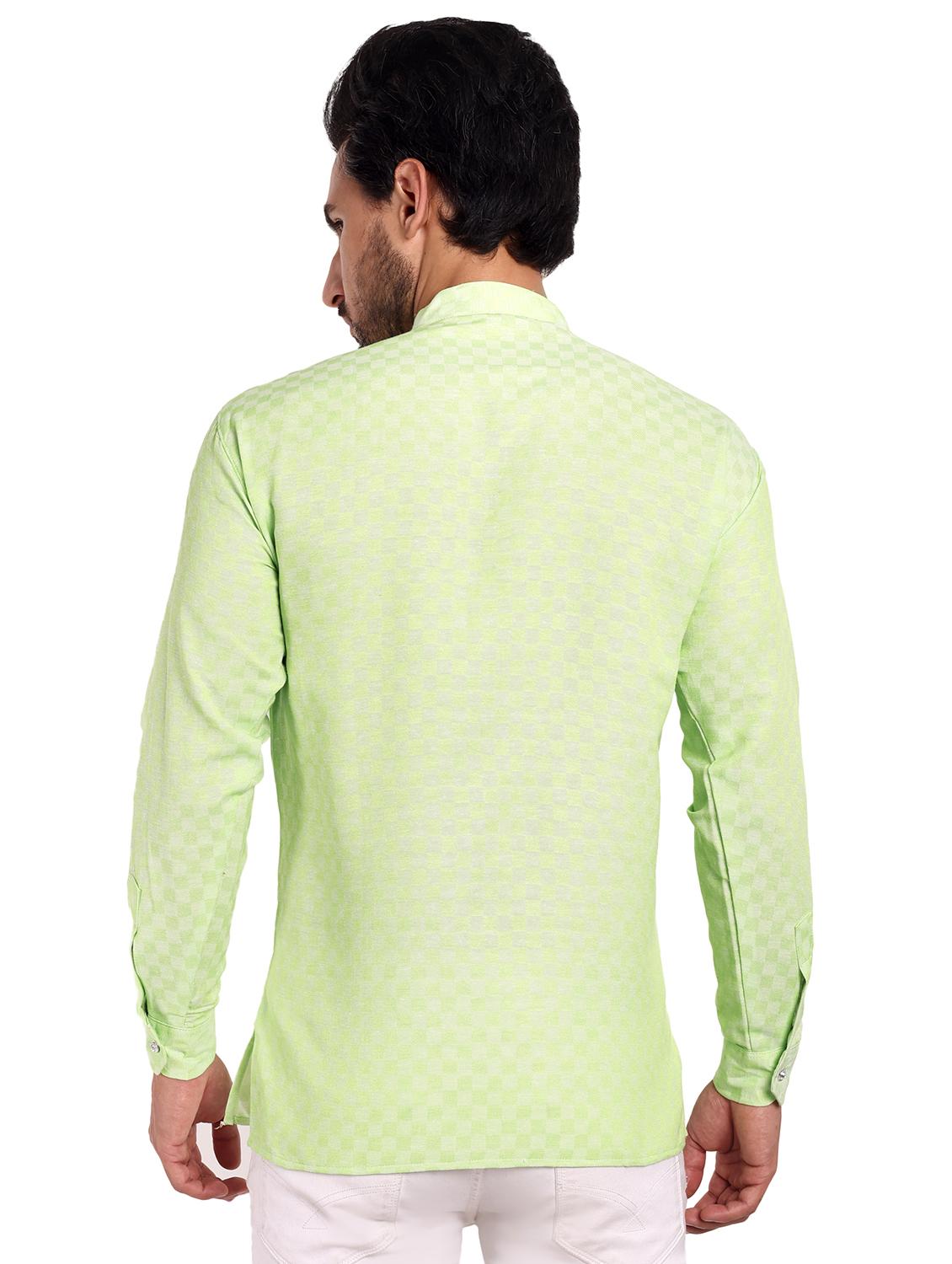 men self design cotton short kurta - 20418936 - Standard Image - 2