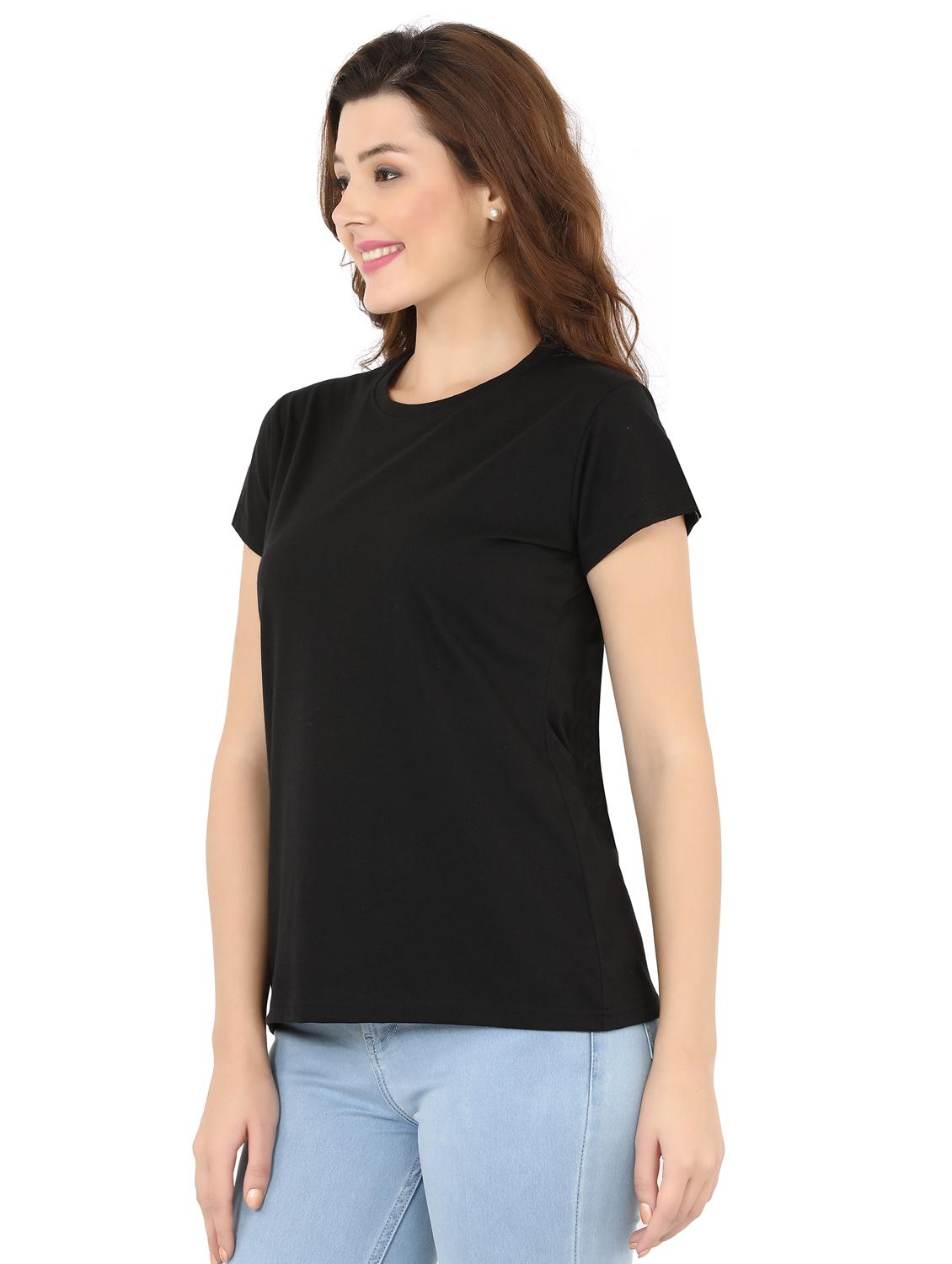 women's plain crew neck t-shirt - 20419642 - Standard Image - 2