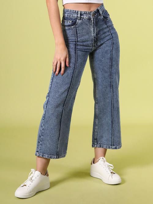 women's plain straight fit jeans - 20420074 - Standard Image - 0