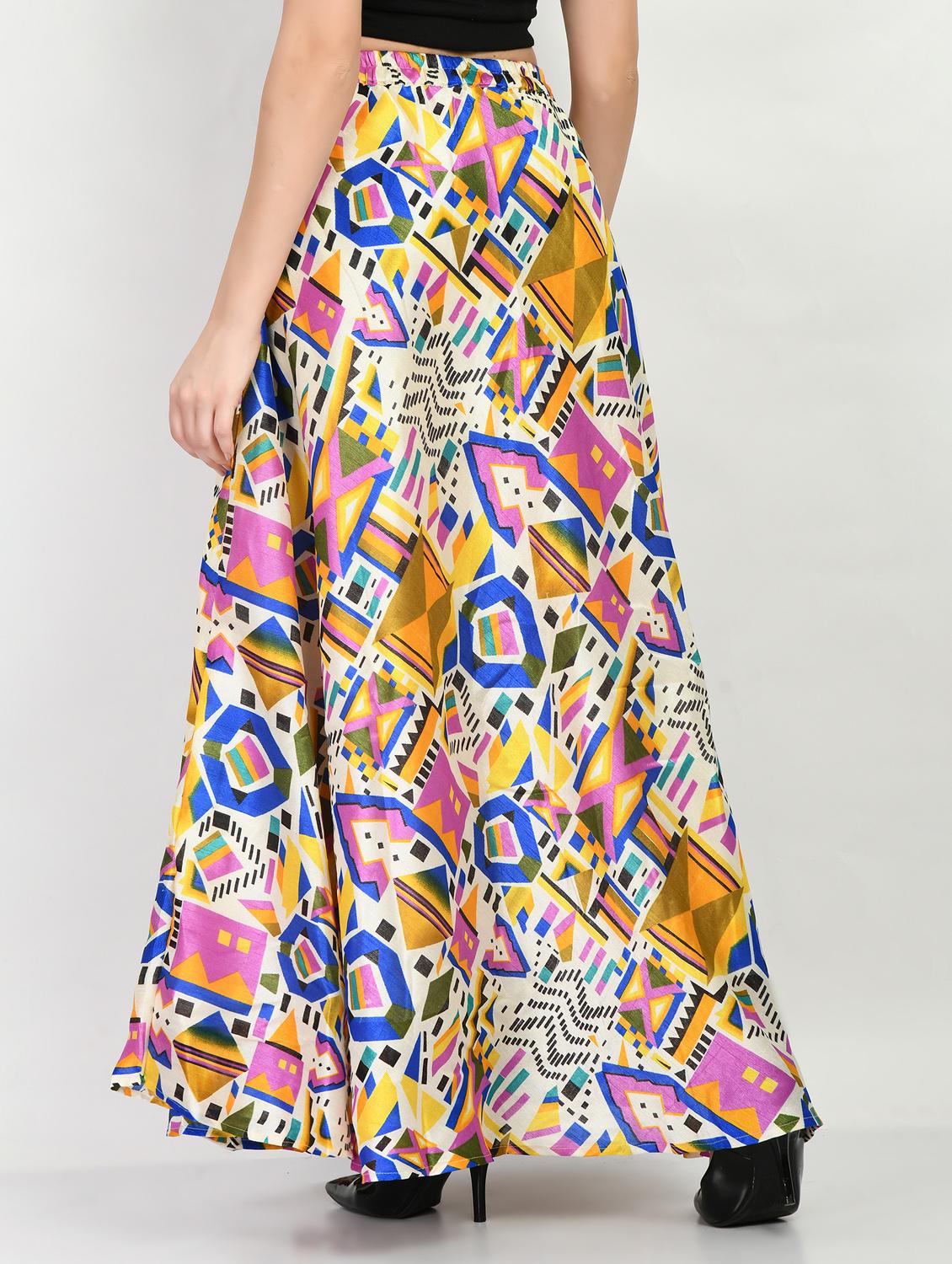multi colored printed long skirt - 20422414 - Standard Image - 2