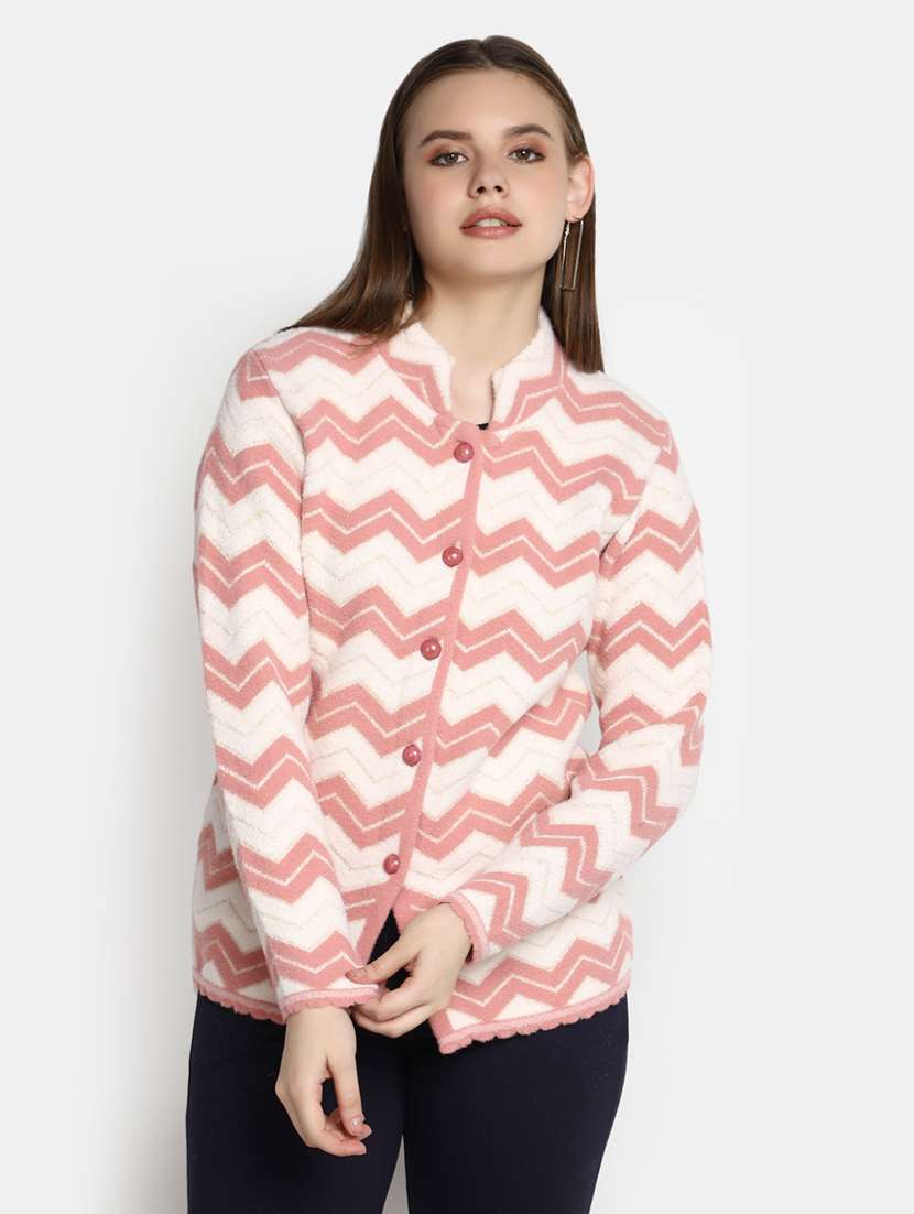 women multi-colored cotton cardigan
