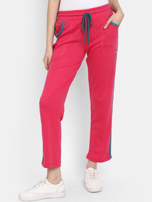 women pink color cotton yoga pants - 20422765 - Standard Image - 0