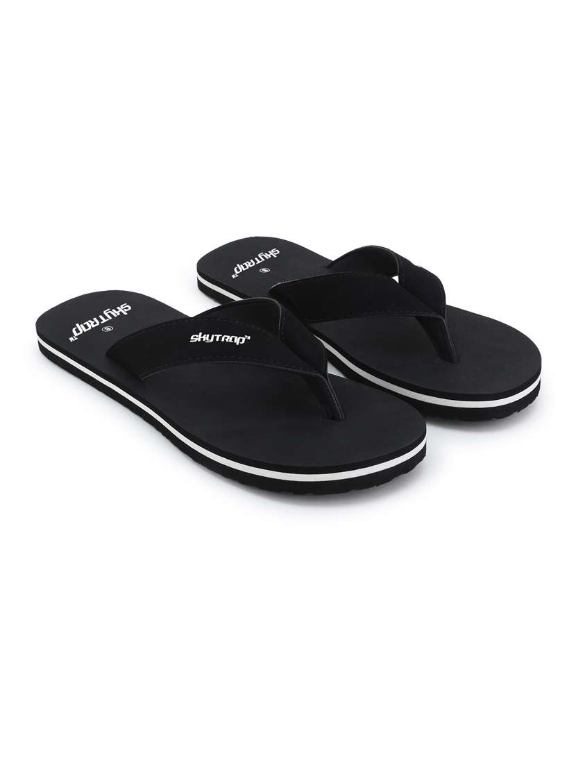 men solid black slipper - 20424023 -  Standard Image - 2