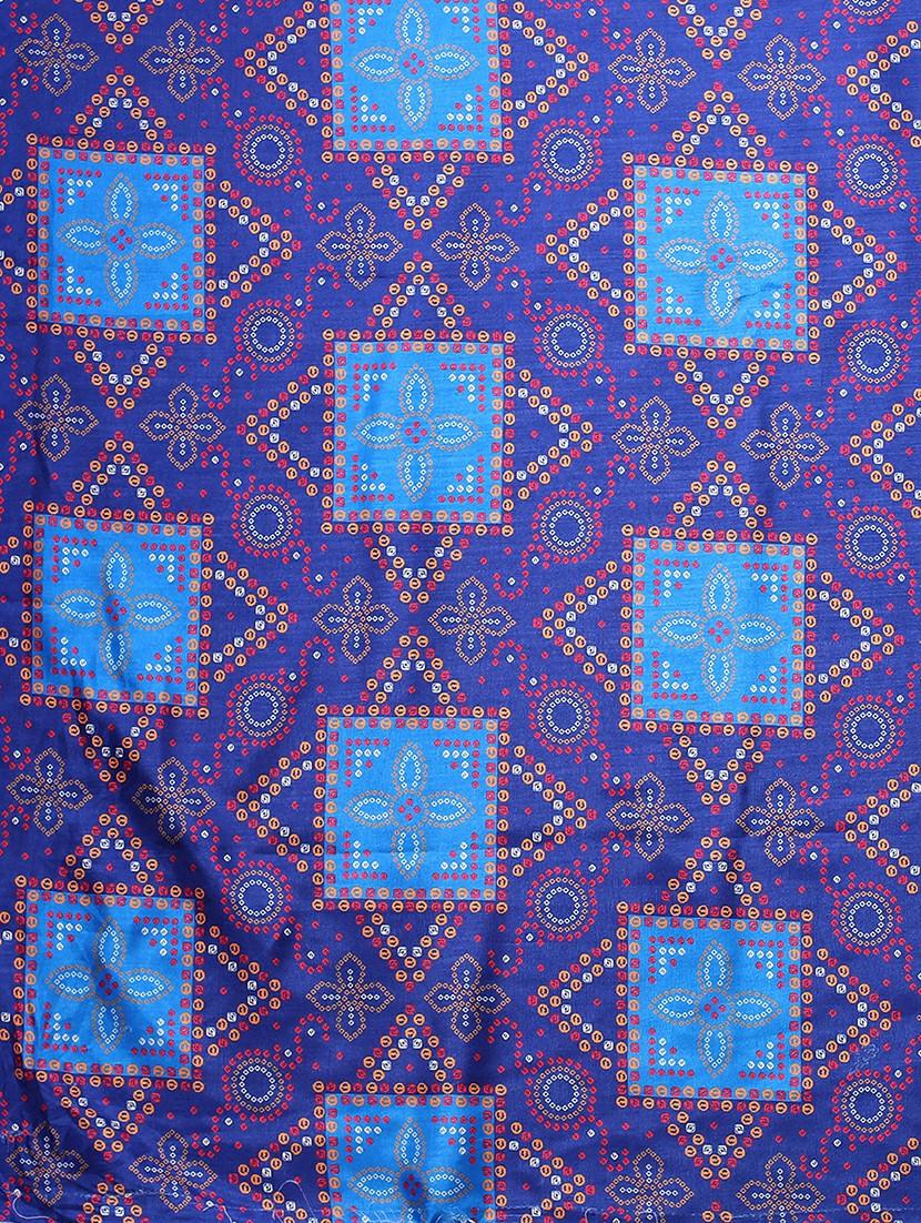 women's bandhani royal blue colored saree - 20424581 - Standard Image - 7