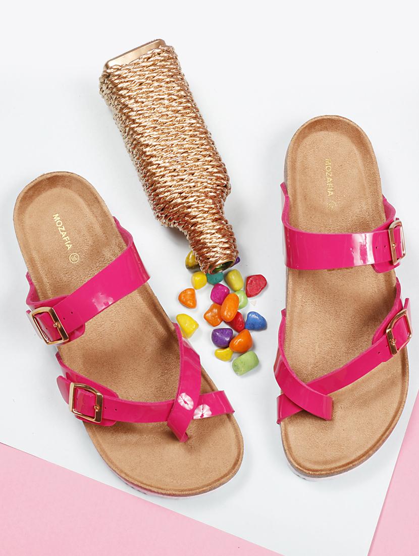 women solid pink slip on flat sandal - 20425030 - Zoom Image - 0