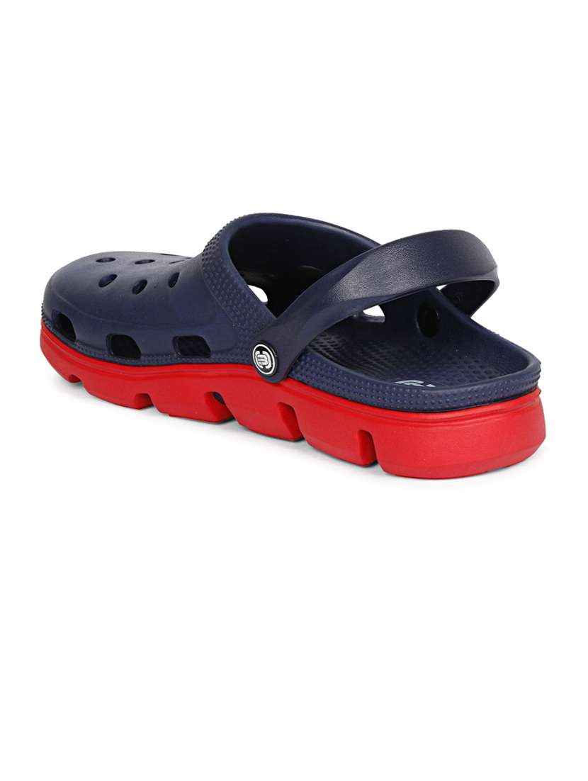 men solid navy blue colored clogs - 20425087 - Standard Image - 2