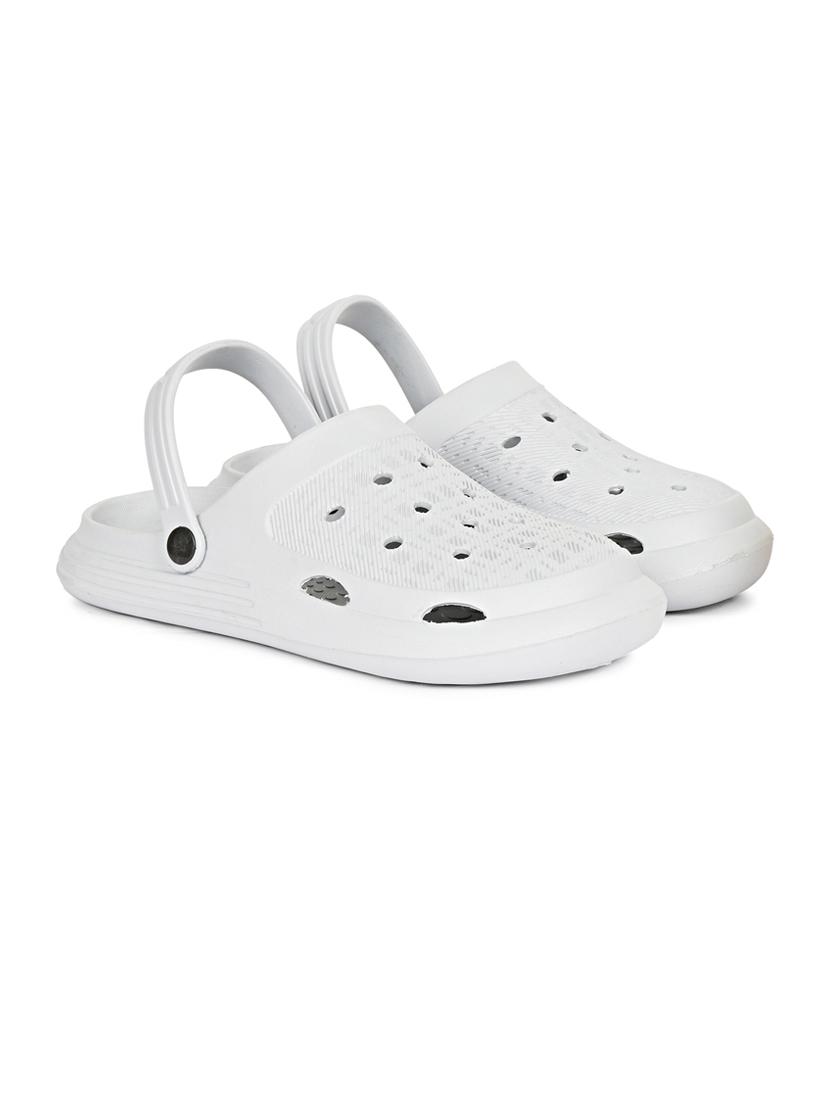 men solid off white colored clogs - 20425090 - Standard Image - 2