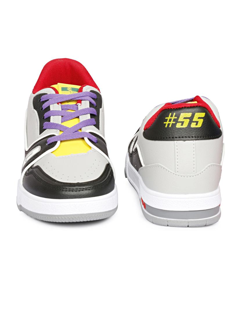 men color block grey lace up sneaker - 20425120 - Standard Image - 2