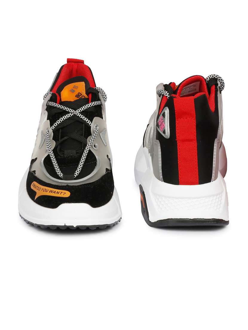men color block black lace up sneaker - 20425125 -  Standard Image - 2