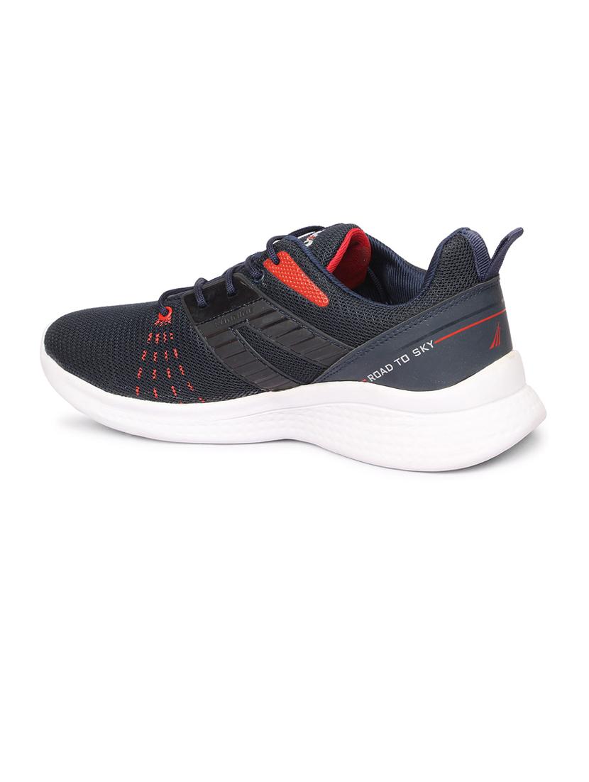 men solid navy blue lace up sneaker - 20425128 - Standard Image - 2