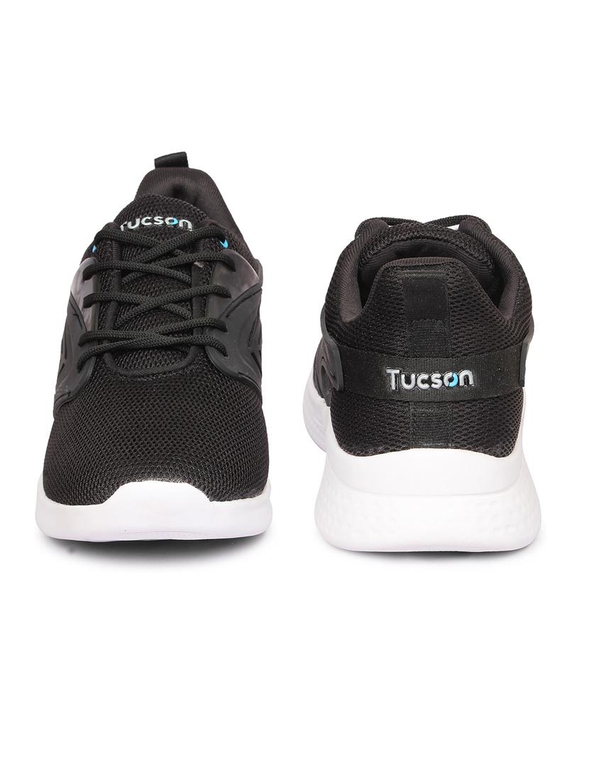 men solid black lace up sneaker - 20425430 - Standard Image - 2