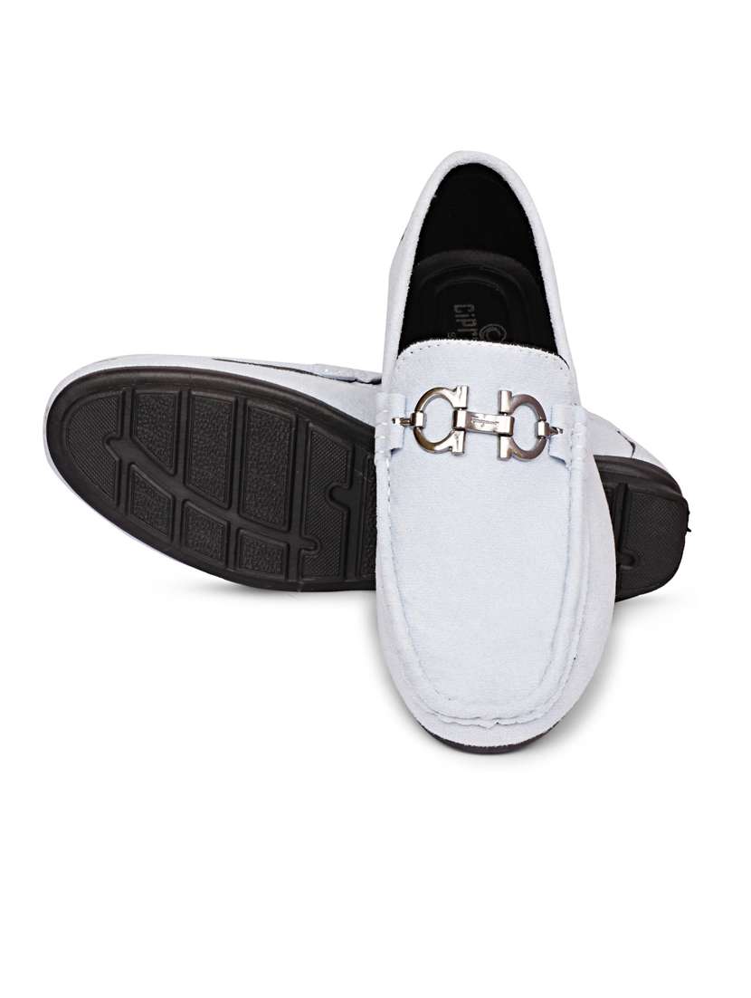 white velvet slip on loafers - 20425531 -  Standard Image - 2