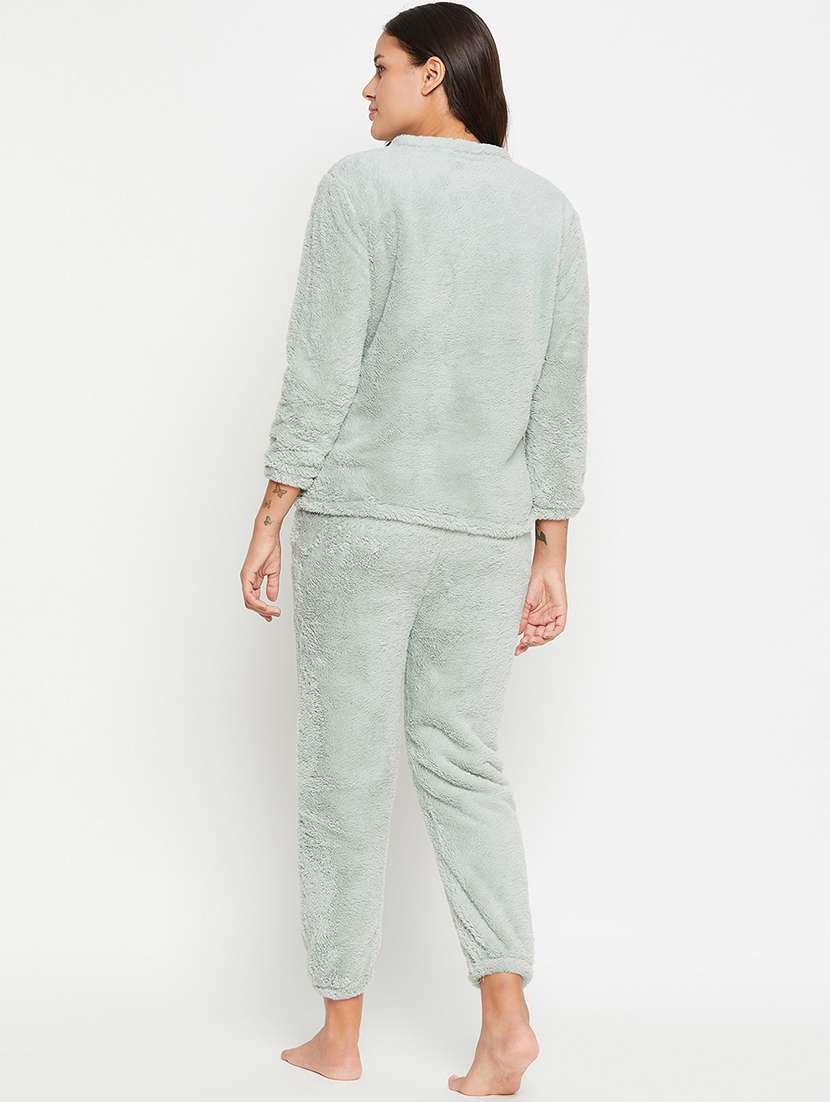 neo mint self design pyjama nightwear set - 20425546 -  Standard Image - 2