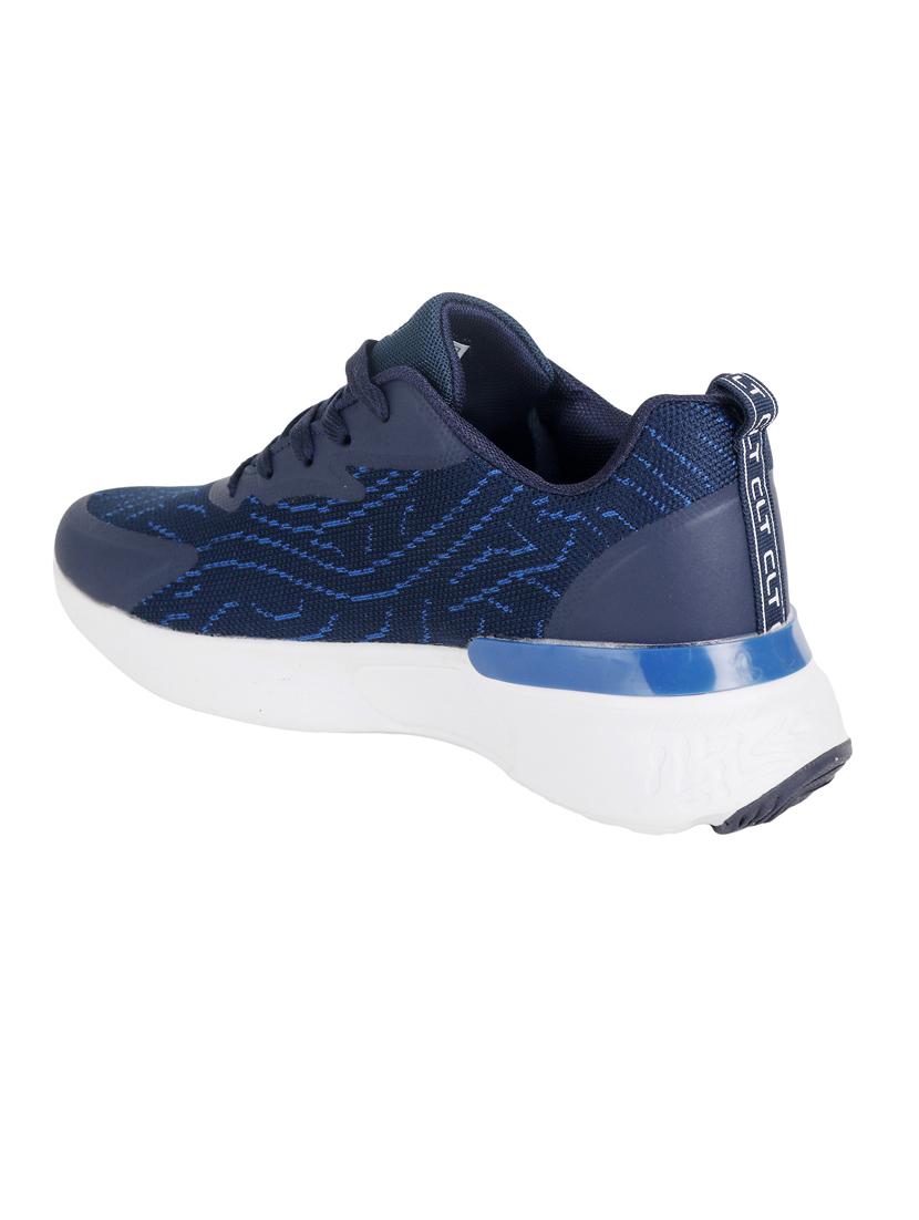 men self designed navy blue lace up sport shoe - 20425570 - Standard Image - 2