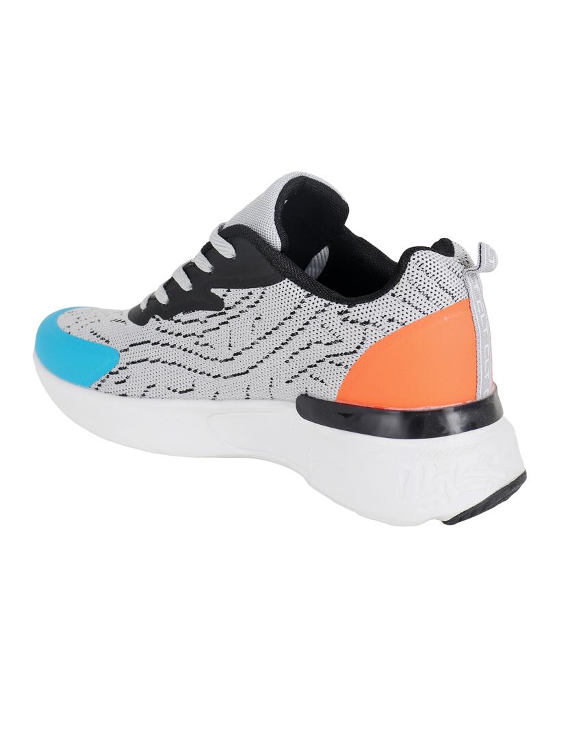 men color block grey lace up sport shoe - 20425571 - Standard Image - 2