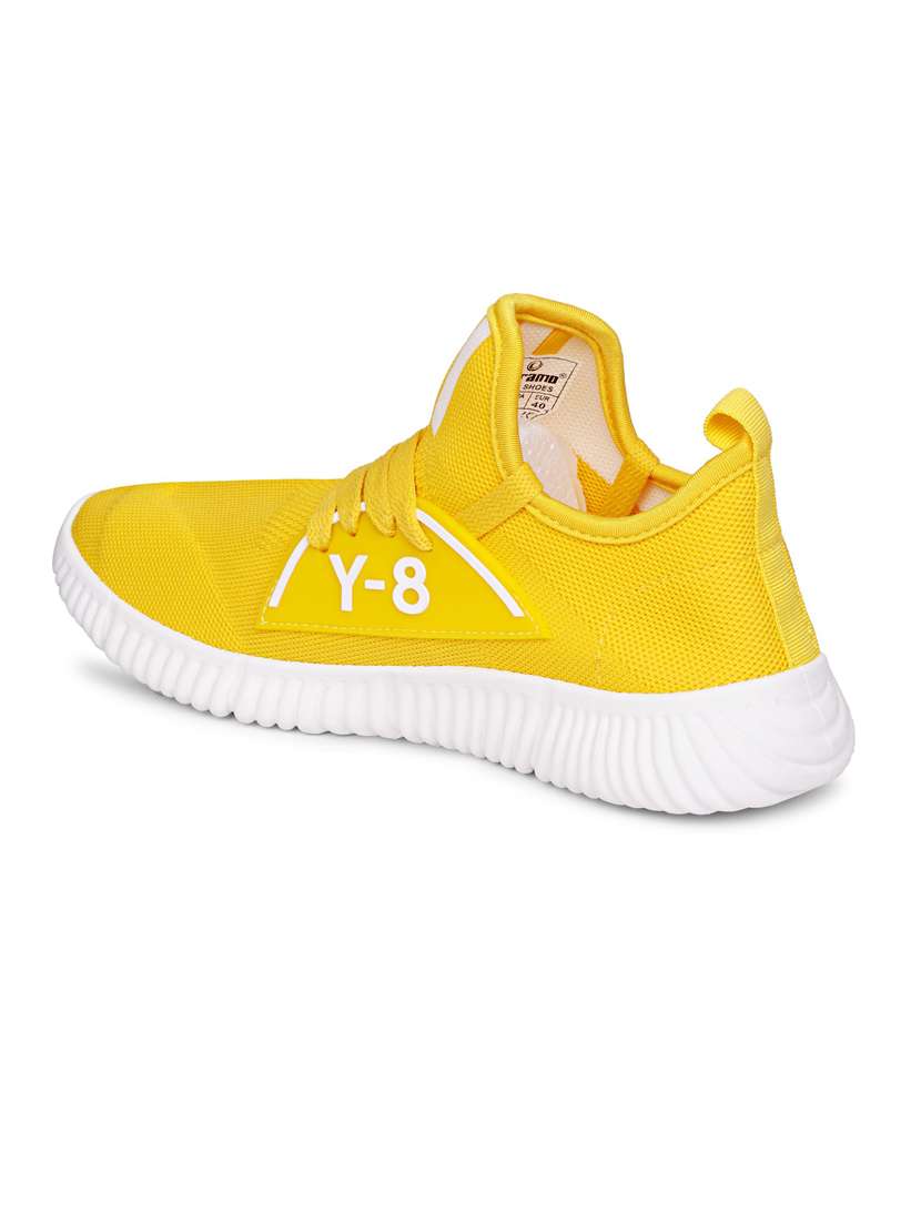 men solid yellow lace up sport shoe - 20425595 - Standard Image - 2