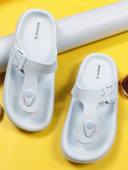 women solid light blue flip flop - 20425720 - Standard Image - 0